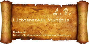 Lichtenstein Viktória névjegykártya